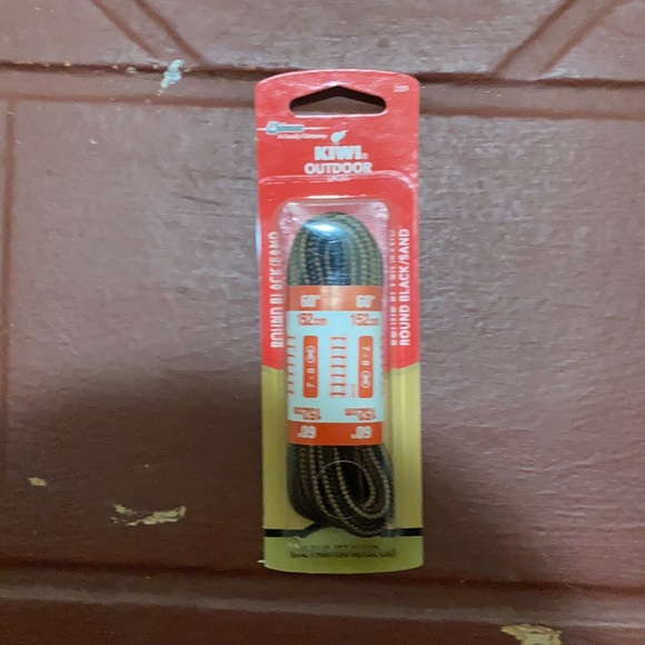 New in Box | KIWI Outdoor Hiking Boot Laces | 60” 152 cm Round Black Sand Color - Picture 2 of 4